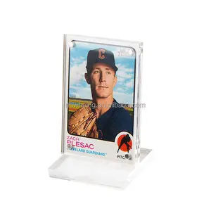 Baseball Card Display Stand Clear Acrylic Sports Graded Card Easel Holders Case Magnetic Frame
