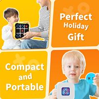 Hynuwa Jeu de Tic Tac Toe Électronique 4-en-1, Jeu de Puzzle Numérique Portable pour Toute la Famille, Âges 4-14, en Plastique, pour Enfants et Adultes, Cadeau Idéal