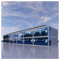 Maison préfabriquée moderne et bon marché, villa, bâtiment en panneaux sandwich, maison conteneur, 100 m2, petite maison avec véranda, avec bureau
