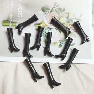 Wholesale 30Cm Dolls Mini Bootes <strong>Shoes</strong> Doll Plastic Mii <strong>Shoes</strong> Doll Flat <strong>Shoes</strong> Suitable for Toy Accessories Mini Long Black Boots - Product Image 6