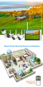 Tuya Kit de Cámara WiFi Bullet NVR LCD de 2MP de 7 Pulgadas, Monitoreo Sincronizado, Múltiples Imágenes en Una Pantalla IP66 y Visión Nocturna a Color - Product Image 5