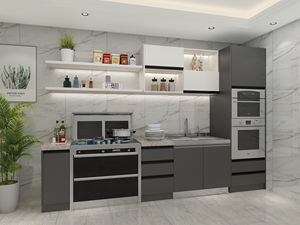 Armoire moderne de luxe en contreplaqué imperméable, personnalisable, protection de l'environnement, grand rangement, multifonctionnelle, facile à nettoyer - Product Image 4