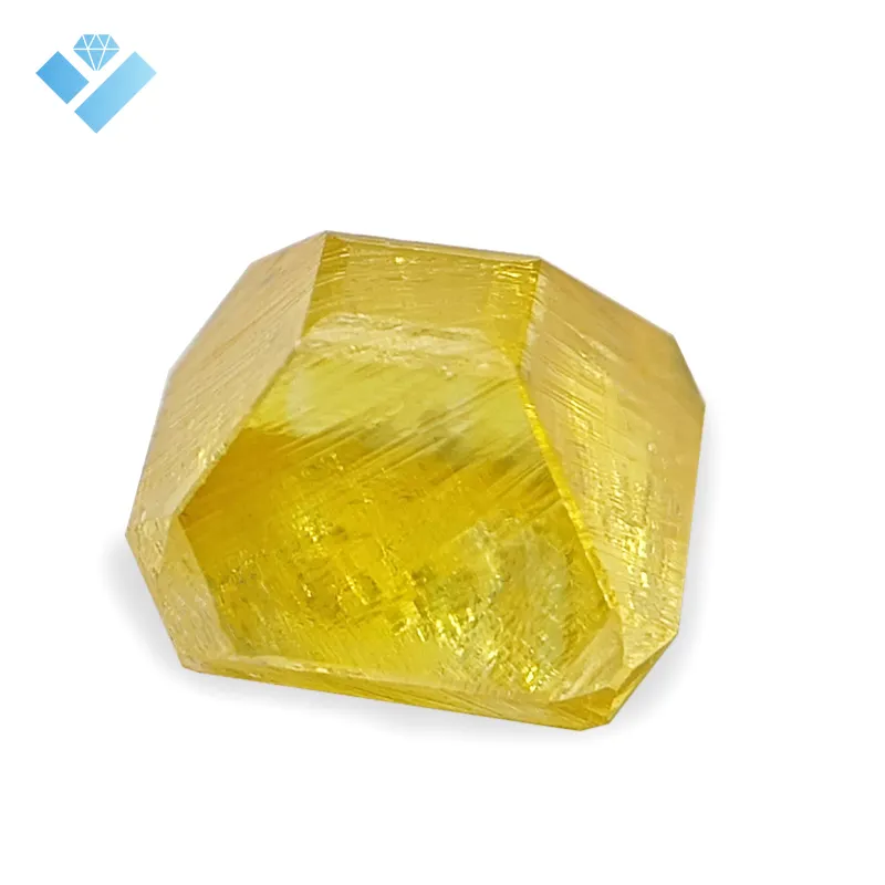High Quality Hpht Round Brilliant Cut Man Made Lab Grown Diamond 2-3ct Yellow Rough Diamonds