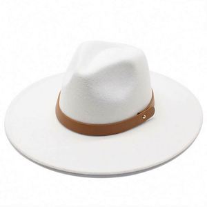 Chapeaux Fedora en feutre 100 % laine unisexe, bord large de 9,5 cm, style vintage, décontracté, pour activités de plein air et affaires, avec broderie florale 3D et nœud papillon - Product Image 3