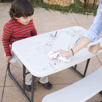 Table pliante et banc en plastique facile à nettoyer pour Camping en plein air pique-nique pour enfants