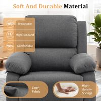 Fauteuil à bascule pivotant à 360° pour adultes, petit canapé inclinable pour petits espaces, fauteuil inclinable coulissant en tissu rembourré pour chambre d'enfant
