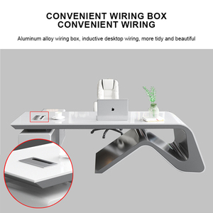 Zitai Chất lượng cao trắng văn phòng điều hành bàn thiết kế hiện đại ghế đặt cho ông chủ hoặc CEO sang trọng Máy Trạm - Product Image 3