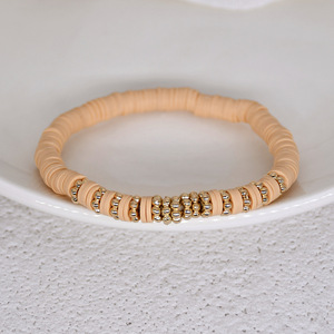 Bracelet de plage en argile polymère, 25mm, style Boho, perles Heishi, freins à disque, porte-bonheur avec meilleurs vœux - Product Image 5