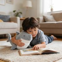 Peluches Requin Silvie Jelly Catt, Jouets en Peluche de Haute Qualité, Animaux Marins en Peluche, Poupées en Peluche Douces, Idéales pour un Cadeau d'Anniversaire
