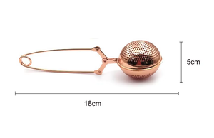 Wieder verwendbarer Langgriff-Edelstahl-Teekanne Silber filter Anti-Rost-Metall-Teesieb mit <span class=keywords><strong>Klatsch</strong></span> griff - Product Image 3