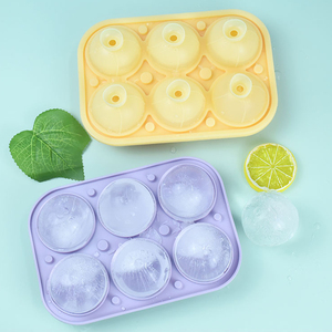 Bán buôn tùy chỉnh BPA free bóng lớn hình dạng <span class=keywords><strong>Ice</strong></span> <span class=keywords><strong>Cube</strong></span> khuôn mẫu 6 sâu răng <span class=keywords><strong>Ice</strong></span> <span class=keywords><strong>Cube</strong></span> khay với nắp đậy - Product Image 5