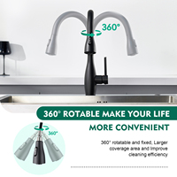 Fabricant CUPC robinet d'évier de cuisine à tirette en acier inoxydable 304 capteur intelligent robinet d'évier de cuisine noir mat