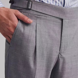 Pantalon de costume plissé taille haute pour homme, coupe droite, grande taille, printemps-été, sans repassage - Product Image 6