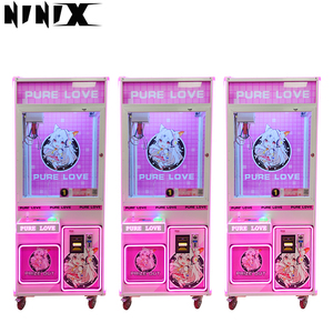 ศูนย์ความบันเทิงเกมแบบหยอดเหรียญพร้อมเครื่องกรงเล็บตุ๊กตาสีชมพูสีเหลือง - Product Image 2