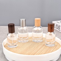Flacon d'échantillon de parfum vide en verre de Chine, 30ML 50ML, avec bouchon en bois et couvercle plat, style baïonnette, même modèle, pour usage en laboratoire, type spray