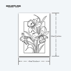<span class=keywords><strong>Tatuaje</strong></span> Temporal Personalizado con Diseño de <span class=keywords><strong>Flor</strong></span> de Narciso, Resistente al Agua, de Larga Duración (15 Días), Arte Corporal Semipermanente para Brazo y <span class=keywords><strong>Hombro</strong></span>, para Mujeres - Product Image 4
