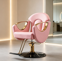 Chaise de barbier élégante à dossier creux, best-seller, pour salon de coiffure