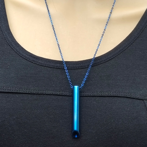 Silbato de acero inoxidable <span class=keywords><strong>para</strong></span> aliviar el estrés, collares de respiración consciente <span class=keywords><strong>para</strong></span> <span class=keywords><strong>ansiedad</strong></span>, ejercicios de respiración, meditación, collar sin decoloración - Product Image 4