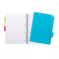 Carnets à spirales A5 personnalisés avec logo d'entreprise, papeterie scolaire, couverture en plastique, agenda avec intercalaires colorés