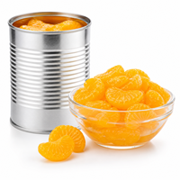 Kemasan Kustom Jeruk Mandarin Kaleng 850g dalam Sirup Ringan untuk Label Pribadi Ritel Produsen Ukuran Kustom