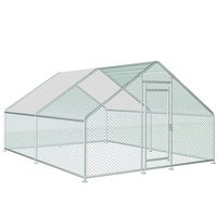 États-Unis en STOCK livraison directe grand métal 3*4M poulailler poulailler lapins Habitat Walkin volaille Cage poule courir maison