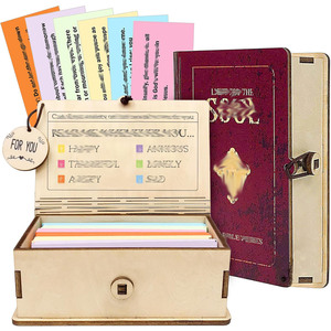Nuevo producto transfronterizo: Porta tarjetas de notas de madera hecho a mano, porta tarjetas inspiradoras, caja de regalo creativa. - Product Image 1