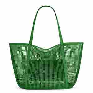 Bolso de Playa de Mimbre con Logotipo Bordado Personalizado, Bolso de Mano de Paja Tejida a Crochet Hecho a Mano para Mujer - Product Image 3