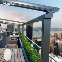 AlunoTec pare-soleil motorisé en aluminium, auvent Horizontal rétractable pour Restaurant