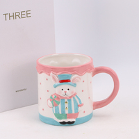 Redeco Ensemble de tasses théière en céramique Lapin de Cirque Mignon, Cadeau, Vente en Gros, Logo Personnalisé, Thé, Café, Décoration Ludique