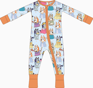 맞춤형 부활절 토끼 프린트 대나무 비스코스 소프트 베이비 점프수트 파자마 신생아 지퍼업 슬리퍼 - Product Image 6