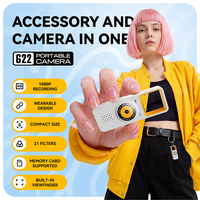 Cámara Digital Portátil para Niños, Mini Cámara de Acción con Llavero, Alta Definición 1080P, 21 Filtros, Tarjeta TF Integrada, Visor