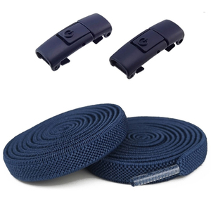 NOUVEAU Press <span class=keywords><strong>Shoe</strong></span> Buckle Lacets sans attache Lacets élastiques Sneaker Flat No Tie Shoelace Kids Adult Shoelace for Shoes - Product Image 4