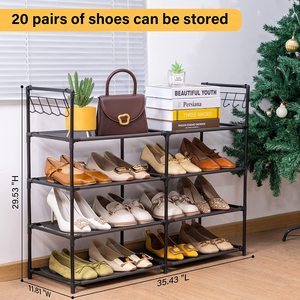 Metal Shoe Rack Shoe Organizer Stand Stackable Large Storage Organizer for Living Rooms and Home Shoe Racks for Home Versatile - Product Image 6