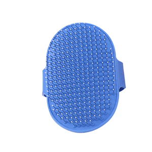 Pettine per <span class=keywords><strong>Shampoo</strong></span> in gomma con spazzola per massaggio da bagno per toelettatura per cani da compagnia all'ingrosso con anello regolabile - Product Image 4