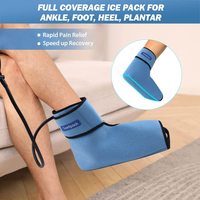Attelle gonflable pour cheville avec thérapie chaud/froid pour soulager la douleur au pied, botte en gel réutilisable avec pompe à air et soutien pour l'arthrite