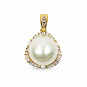 UM Jewelry 925 Silver 18K Gold Plated Freshwater Pearl Heart Edison Pearl Pendant <b>Necklace</b> Silver <b>Chain</b> Unisex Daily Anniversary - Product Image 1