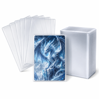 Protège-cartes transparents personnalisés avec dos décoratif, 100 pièces, en PP/BOPP, pour collections TCG
