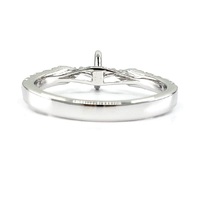 Livraison Rapide, Conception Personnalisée, Haute Qualité, Bagues de Fiançailles Semi-Montées en Or Blanc Massif 18 carats avec Diamants Réels SI 1~2, pour Mariage et Fêtes