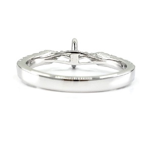 Livraison Rapide, Conception Personnalisée, Haute Qualité, Bagues de Fiançailles Semi-Montées en Or Blanc Massif 18 carats avec Diamants Réels SI 1~2, pour Mariage et Fêtes - Product Image 3