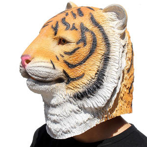 Figurine en latex tête de tigre d'horreur, style <span class=keywords><strong>Famille</strong></span> <span class=keywords><strong>Addams</strong></span>, pour Noël, Halloween, décoration de maison écologique, artisanat de bureau, fête - Product Image 4