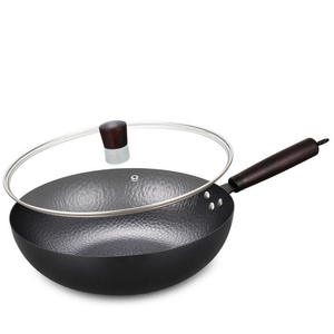 Sartén para parrilla de bajo <span class=keywords><strong>precio</strong></span>, sartén grande, olla de cocina antigua, sartén de hierro fundido de 32cm con tapas de vidrio, utensilios de cocina para restaurante - Product Image 2