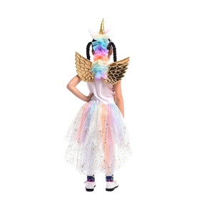 Niñas fiesta de cumpleaños vestido de <span class=keywords><strong>princesa</strong></span> niños carnaval fiesta <span class=keywords><strong>unicornio</strong></span> disfraz Cosplay - Product Image 2