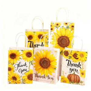 Tùy chỉnh hoa mẫu túi giấy in bao bì cá nhân Túi giấy Kraft với logo của riêng bạn - Product Image 3