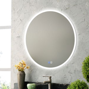 Precio de fábrica, espejo circular montado en la pared moderno con luz, espejo inteligente redondo de 61cm, espejo Led para Baño - Product Image 1