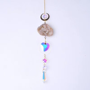 Ornamenti in Cristallo Acchiappasole Pietra Naturale di <span class=keywords><strong>Agata</strong></span> Fai-da-Te Personalizzabile Decorazione <span class=keywords><strong>Casa</strong></span> Finestra Giardino Ciondoli Pendenti - Product Image 3
