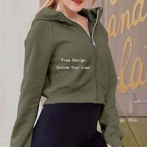 Sweat à capuche zippé épais en molleton pour femme, style streetwear, en coton/élasthanne écologique, idéal pour l'automne et l'hiver - Product Image 1