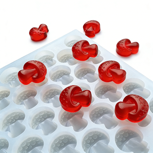 Moule en silicone 3D en forme de champignon platine pour chocolats, bonbons et gommes magiques - Product Image 4