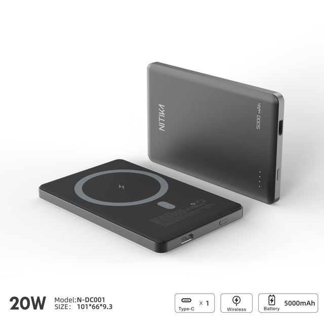 DC001 5000mAh 20W Type C Fast Charging Power Bank 15W Wireless Portable Charger