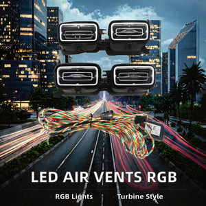 64-colour <span class=keywords><strong>LED</strong></span> môi trường xung quanh RGB tuabin vòi phun trang trí đèn cho Mercedes Benz W167 GLe GLS gle53 gls63 không khí trong nhà lỗ thông hơi - Product Image 2