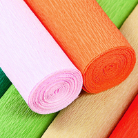 Factory Supplier Italian 180g Crepe Paper Roll 50*180cm Color Crepe Paperboard Premium 250cm Crepe Paper for Creative Projects